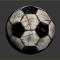 Vintage Soccer Ball Sports Equipment With Classic Black And White Worn Design