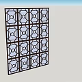 Traditional Chinese Style Wooden Partition With Intricate Geometric Patterns For Home Interior Decoration