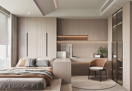 Modern Tatami Bedroom 3d model