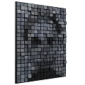 Modern 3D Photo Frame With Square Gray Black Cubes Mosaic Design