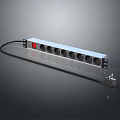 Modern Switch Panel with Multiple Sockets Switch Button Power Cord and Plug