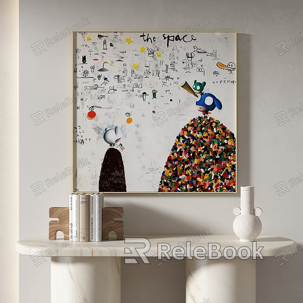 Modern minimalist abstract decorative painting model