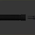 Black Tactical Weapon Flashlight With Honeycomb Grip And Detachable Parts
