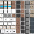Assorted Colors And Styles Switch Panels Including Socket Designs For Home Use