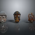 Unique Steampunk Masks Display With Intricate Mechanical Design And Metallic Finish