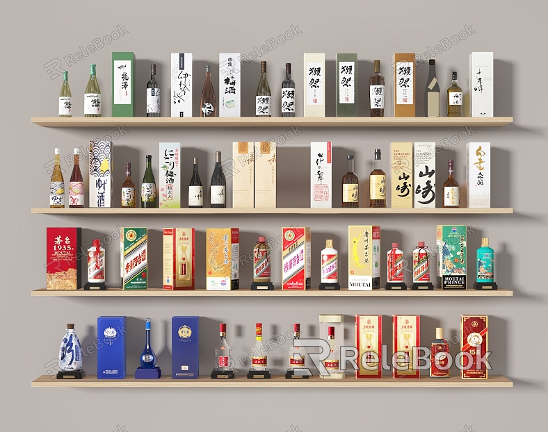 Modern Liquor Bottle Foreign Liquor Liquor Wuliangye Liquor Wine Ware Moutai Green Liquor model