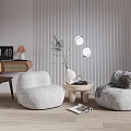 Modern Casual Sofa Combination Lazy Sofa 3d model