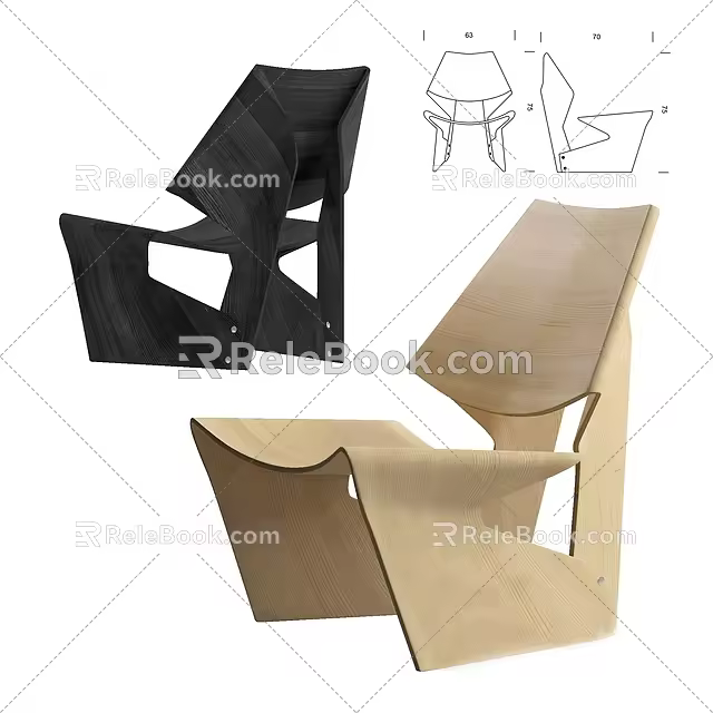 Stool Sofa Single Sofa Seat Casual Sofa Single Chair 3d model