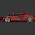 Red Sports Car With Sleek Aerodynamic Design Black Roof And Alloy Wheels