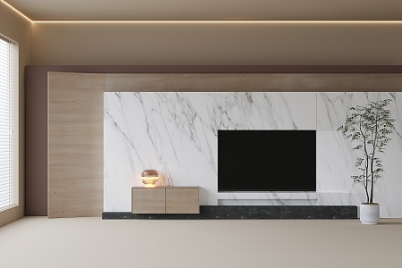 TV background wall TV wall 3d model