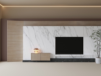 TV background wall TV wall 3d model