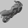 YAMAHA YZR 750 Sport Racing Motorcycle With White Red Body Black Seat And Red Rims