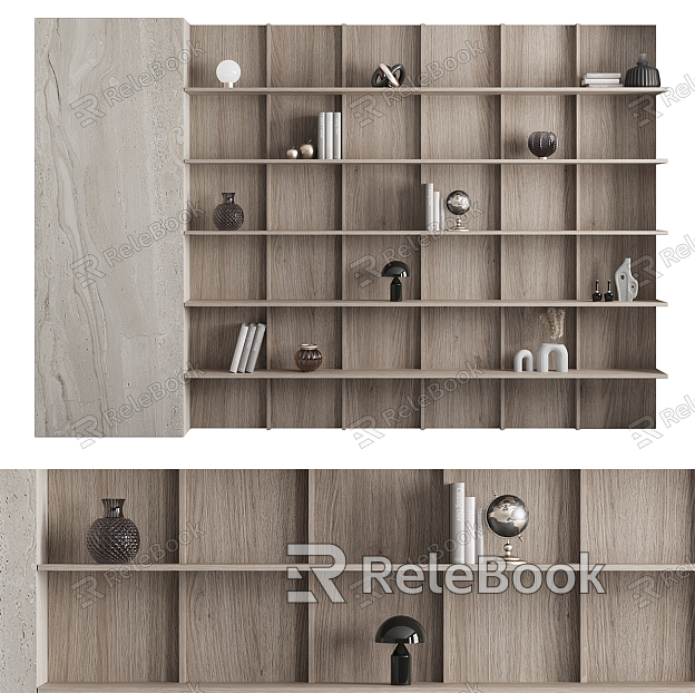 Modern bookcase model