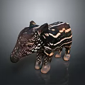 Decorative Animal Figurine With Black White Stripes For Stylish Home Decoration
