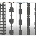 Sci-fi Pipe Hose Cable 3d model