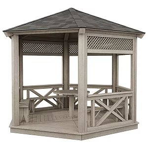 Modern Pavilion Wood Pavilion 3d model