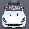 Aston Martin White SUV With Black Roof Sleek Design Black Grille And Green License Plate