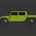 Green Pickup Truck Featuring Modern Design Roof Rack Large Wheels And Distinct Front Grille