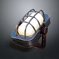 Industrial Vintage Pendant Light with Cage Metal Frame and Milky Glass Shade