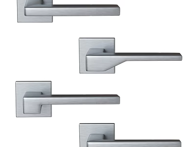 Modern Stainless Steel Door Handles With Sleek Design And Various Styles For Interior Doors 3d model