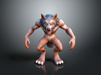 Wolf Cartoon Wolf Animation Wolf Animation Wolf Big Bad Wolf Warrior Cartoon Character Cartoon Animal 3d model