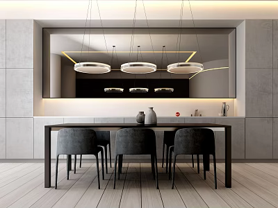 Modern Dining Table Chair Combination Dining Table Chair 3d model