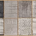 Collection of Modern Square Rugs With Various Monochrome Patterns And Textured Designs