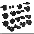 Black Door Handles Collection With Various Shapes And Sizes For Home Use