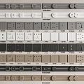 Switch socket combination mobile rail socket switch socket rail socket 3d model