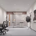 Inner Movement For Youth Studio Space With Green Wall White Desk And Lamp