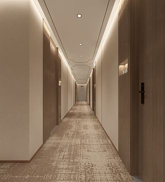 Modern Aisle Corridor 3d model