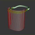 Pet Protective Face Shield With Green Straps And Transparent Cover