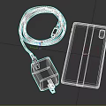 Smartphone With Charger And Charging Cable Showing Time And Weather On Screen