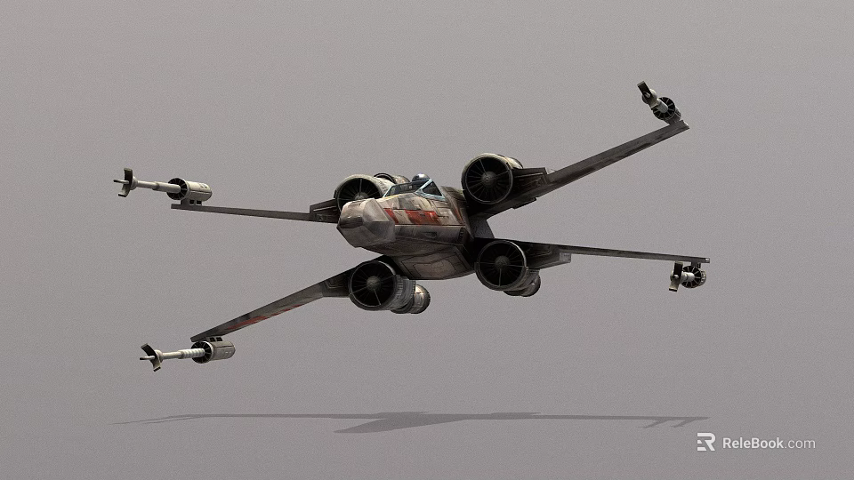 Fighter Jet In Flight With Multiple Engines Extended Wings And Weapon Systems 3d model 