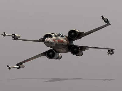 Fighter Jet In Flight With Multiple Engines Extended Wings And Weapon Systems 3d model