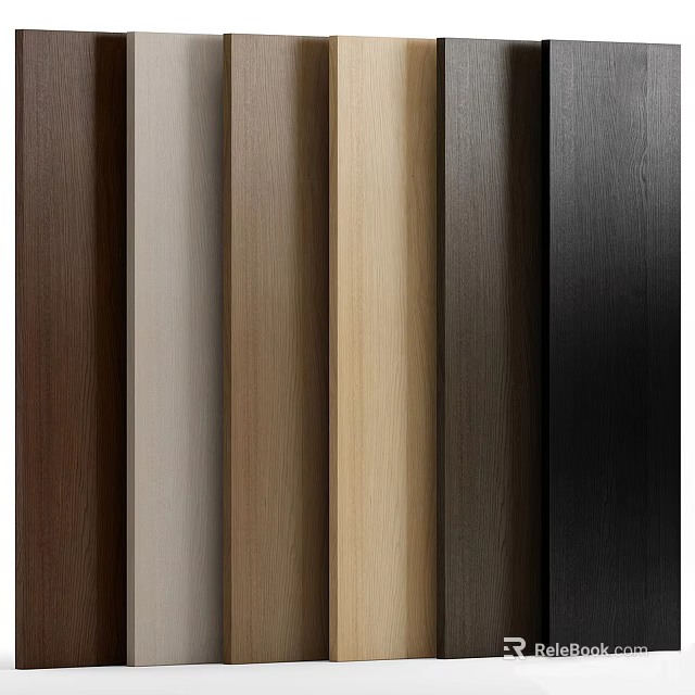 Various Wood Grain Wall Panels With Multiple Color Options For Interior Design Projects 3d model 