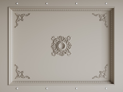 French Ceiling French Light Plate Bedroom Ceiling Guest Restaurant Ceiling 3d model