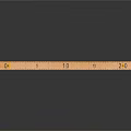 Durable Wooden Ruler with Clear Scale Markings for Accurate Hardware Tool Measurements