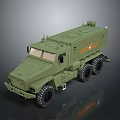 Olive Green Heavy Duty Military Tactical Truck With Six Wheel Drive And Roof Gear