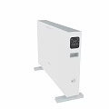 White Strom Electric Heater With Digital Display And Stand Base 3d model