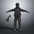 Modern SWAT Special Police 3d model