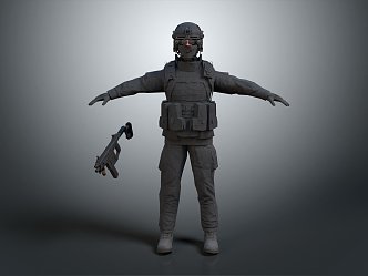 Modern SWAT Special Police 3d model