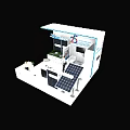 Timesolar 25 Modern Exhibition Booth With Solar Panels Display And Staff Lighting