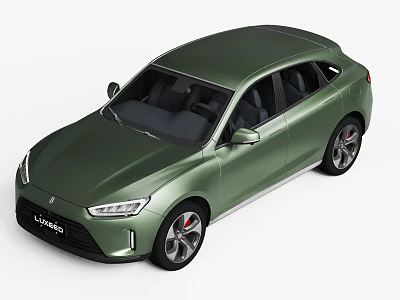 Green Lynk & Co SUV Featuring Modern Exterior Design and Sleek Body 3d model