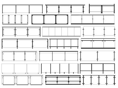 Glass Railing Fence Guardrail Landscape Railing Metal Stainless Steel Guardrail Bridge Glass Guardrail model