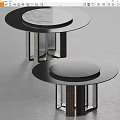 Cosmo Dining Table Round Dining Table Light Luxury Dining Table Marble Dining Table 3d model