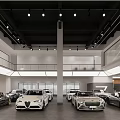 Spacious Modern Car Showroom Interior With Multiple Luxury Cars And Bright Lighting