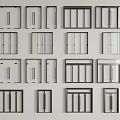 Various Window Designs With Different Frame Styles And Glass Panels For Modern Homes 3d model