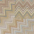 Modern Square Rug with Zigzag Pattern in Beige Blue Brown Tones 3d model