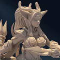 Game character hand-run 3d model